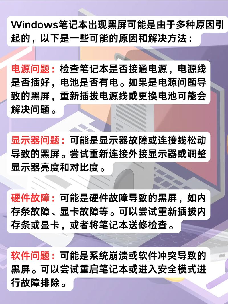 笔记本电脑开不了机黑屏怎么办