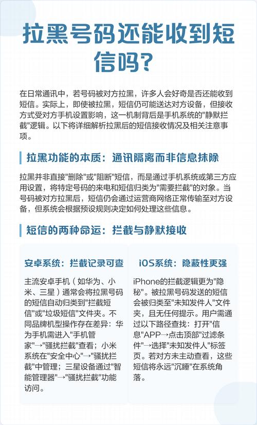 手机号拉黑了还能收到短信吗