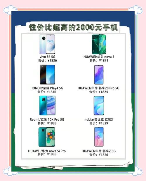 价格2000左右手机排行榜