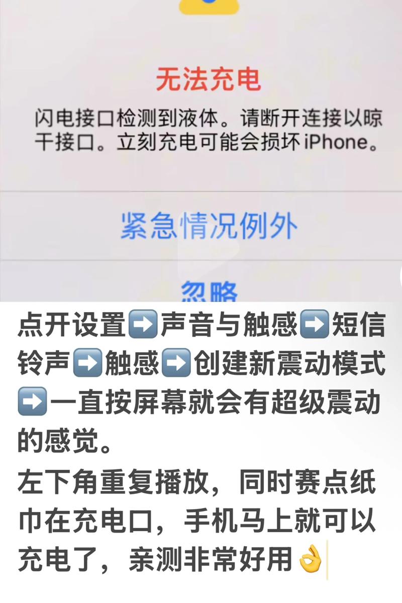 苹果手机充电口进水了怎么办