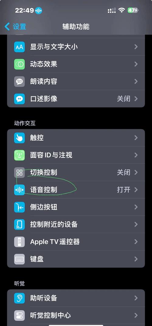 苹果手机语音控制怎么关闭