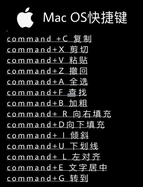 苹果电脑的复制粘贴快捷键