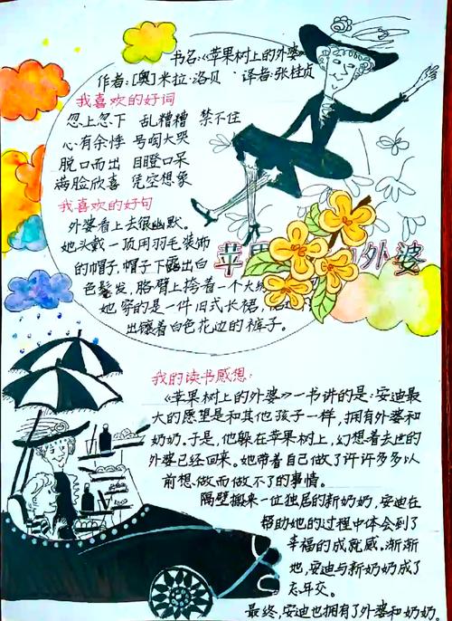 苹果树上的外婆手抄报